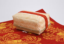 Load image into Gallery viewer, PRE-ORDER Sakuna Of Rice and Ruin - Bamboo Wicker Lunch Box + Cloth Wrap Set